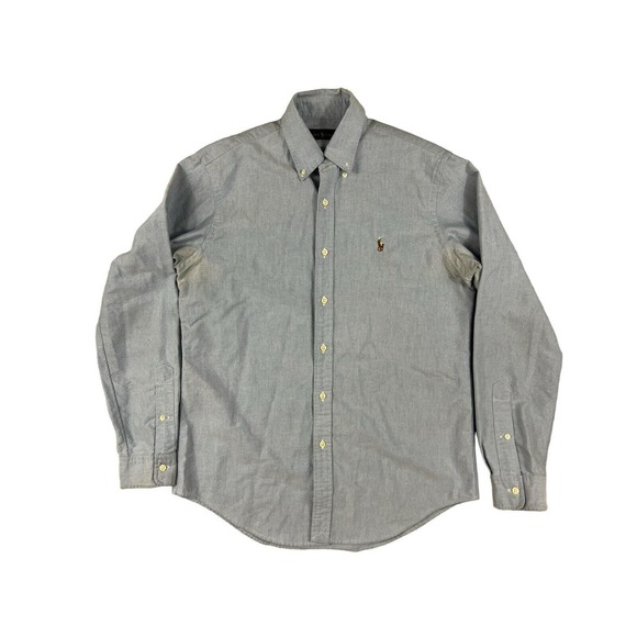 Ralph Lauren Men Long Sleeve Button Down Blue Sz M - Picture 1 of 7